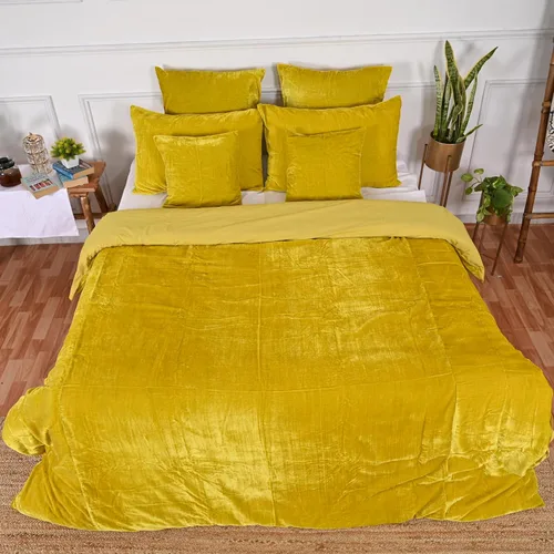 Vista 32 de Funda de edredón de terciopelo sólido ultra-luxe, ropa de cama boho UO, funda de colcha Donna, juego de edredón de 3 piezas, juego de cama de Aqua