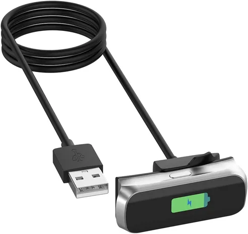 Vista 5 de TenCloud Cargador de repuesto compatible con Samsung Galaxy Fit E SM-R375 Smartwatch - Cable de carga USB de 39.4 in - Accesorios para reloj Negro