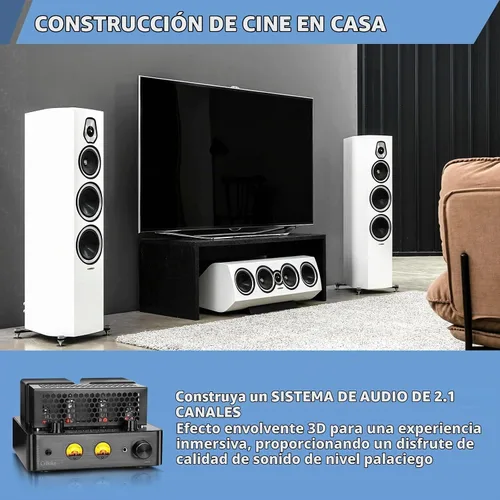 Vista 9 de Tube Amplifier, Stereo Vacuum Tube Class A/B Amplifier,Integrated Amplifier with Bluetooth 5.0,Subwoofer Output, Headphone Output, Record Player