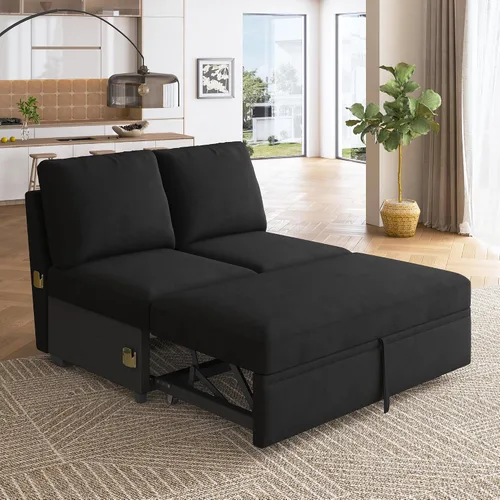Vista 11 de HONBAY - Reposabrazos modulares para sofá cama modular, par de reposabrazos para sofá cama modular, color beige