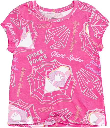 Vista 3 de Marvel Spider-Verse Ghost-Spider Girls - Paquete de 3 camisetas para niños pequeños y grandes