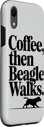 Vista 3 de Funny Beagle Walks Dad Beagle Mom Parent Beagle Coffee Case for iPhone XR