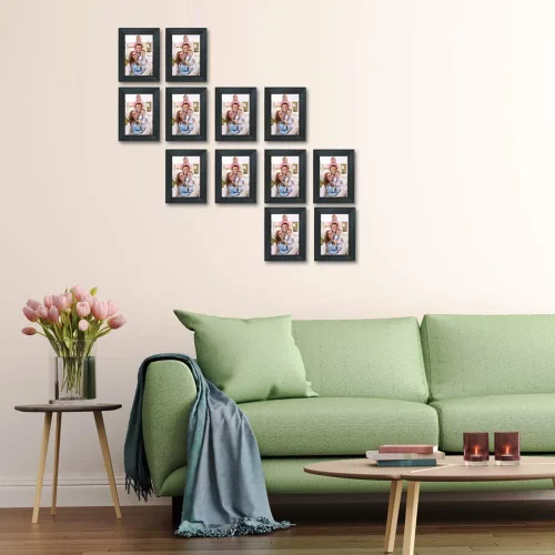 Vista 6 de Giftgarden Paquete de 12 Marcos para fotos de 3.5 x 5 pulgadas negro, múltiples marcos para fotos de 3.5 x 5 pulgadas al por mayor para exhibición