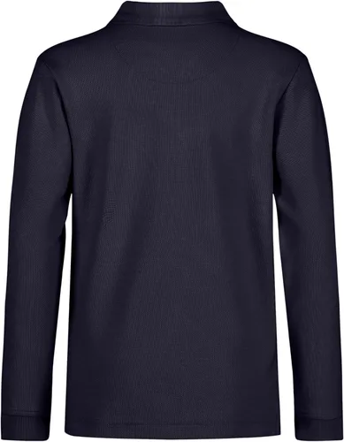 Vista 2 de Nautica Camisa polo de manga larga para uniforme escolar para niños, cierre de botón, cómoda, tela transpirable