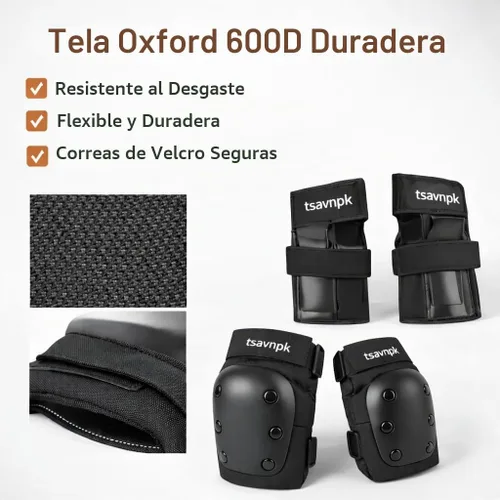 Vista 6 de Adult Knee and Elbow Pads Set with Wrist Guards,Protective Gear for Skating
