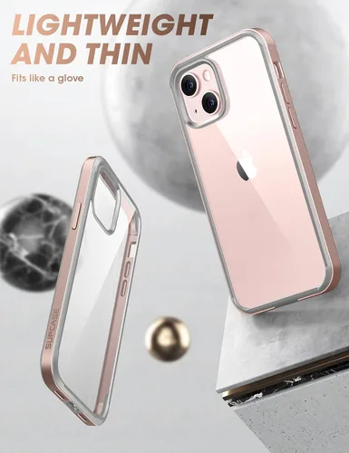 Vista 4 de SUPCASE UB Edge Pro Series - Funda para iPhone 13 (versión 2021) de 6.1 pulgadas, funda protectora transparente de marco delgado con protector