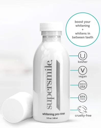 Vista 4 de Supersmile Enjuague bucal precepillado para blanquear, formulado clínicamente, 5 onzas líquidas