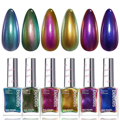 Vista 13 de Beetles - Juego de esmalte de uñas rosa, Prisma del Amor 12 colores, juego de esmalte de uñas primavera, salón, larga duración, DIY, uñas rosas