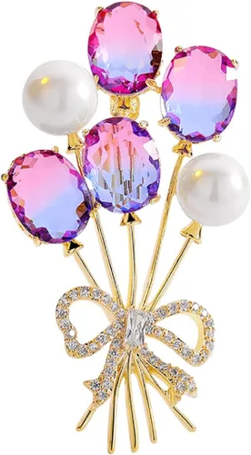 Vista 9 de Elegantes Broches de Perla Floral de Diseño Broches de Joyería de Disfraz Para Mujer Moda Regalo de Navidad