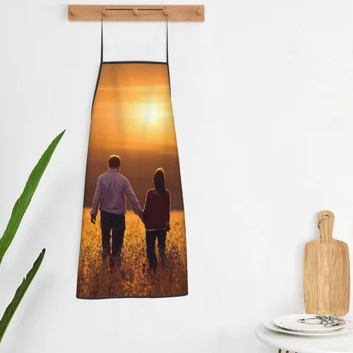 Vista 6 de Delantal de chef personalizado para hombres y mujeres, para cocinar, con nombre, logotipo, foto, regalos de cocina para familiares y amigos