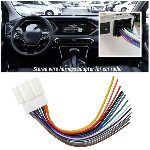 Vista 2 de Reemplazo del conector del arnés de cableado de la radio del coche compatible con Ford F150/F250/F350/F450/F550 Adaptador de arnés estéreo