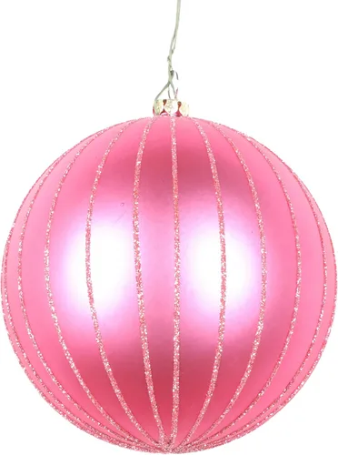 Vista 43 de Vickerman Adorno navideño de bola de avena mate con purpurina de 5 pulgadas. Incluye 4 piezas por bolsa.
