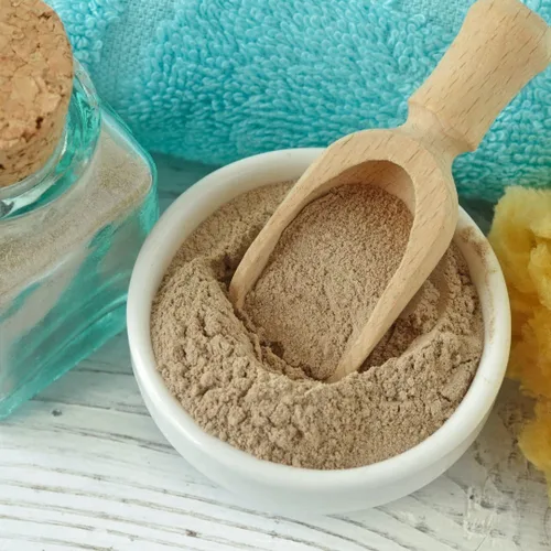 Vista 2 de Arcilla Rhassoul (Ghassoul Clay) 1/2 lb - Arcilla desintoxicante y rejuvenecedora - Arcilla de lava marroquí - Ideal para el cabello - Facial