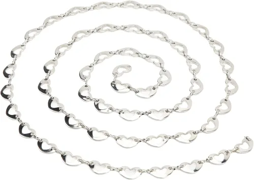 Vista 6 de plplaaoo Waist Chain,1 Yard Love Waist Chain for Women,Belly Chains for The Waist,Exquisite Simple Crystal Glass Rhinestones Waist Chain,Belly Chain