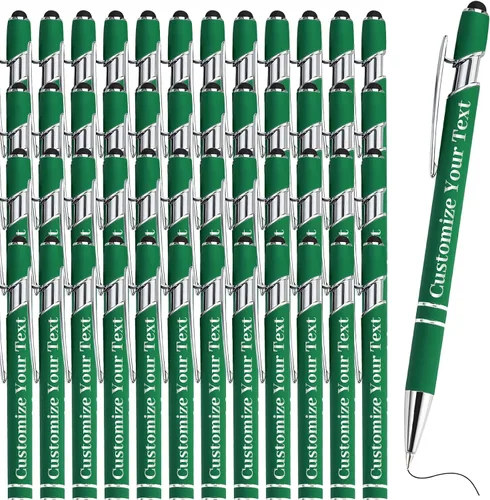 Vista 28 de Hasta 500 bolígrafos personalizados a granel con lápiz capacitivo, grabado, juego de bolígrafos con tu nombre, texto para mujeres de negocios