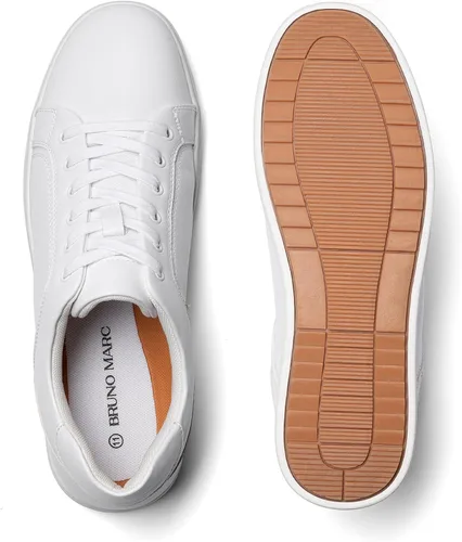 Vista 4 de Bruno Marc - Zapatillas de patinaje para hombre, estilo casual Blanco