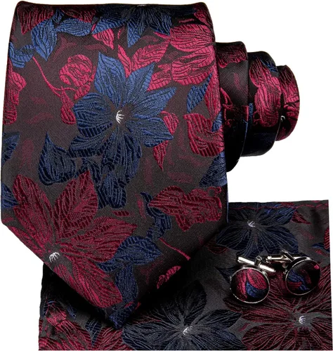 Vista 17 de Dubulle Corbata tejida de cachemira para hombre y gemelos de pañuelo para hombre, conjunto de gemelos para boda formal y negocios