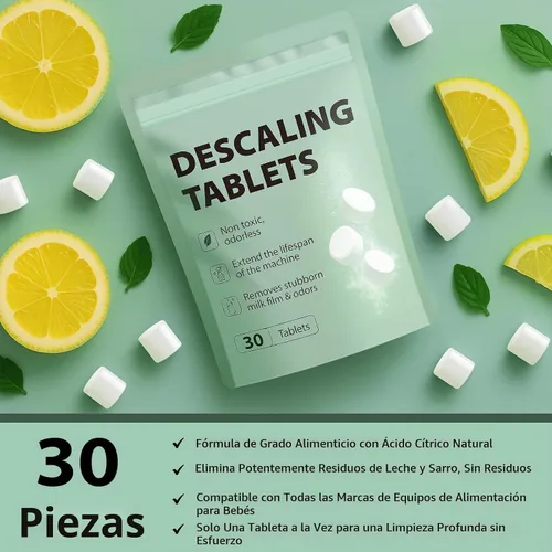 Vista 4 de Tabletas descalcificadoras para lavadora de biberones, 30