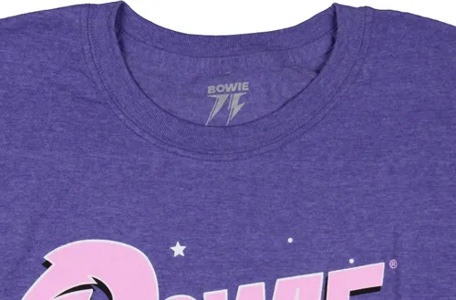 Vista 3 de Seven Times Six David Bowie Camiseta con estampado gráfico de iluminación rosa británica para hombre