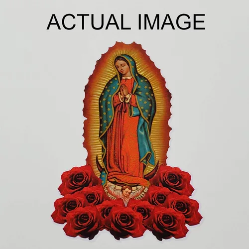 Vista 8 de Virgen de Guadalupe Calcomanía de la Virgen María (3.8 x 4.75 pulgadas)