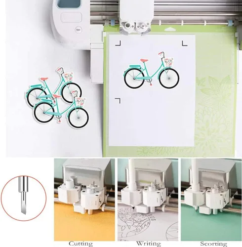 Vista 4 de 30 cuchillas de corte estándar de 45 grados, cuchillas de repuesto compatibles con Explore 4/3/Air 2/Air/Air One/Maker