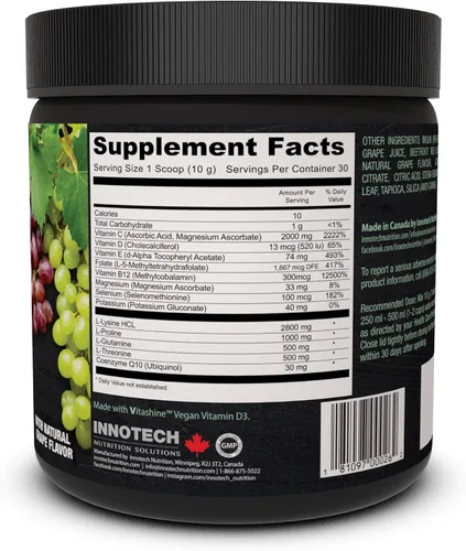 Vista 2 de INNOTECH Nutrition CardioFlex q10 Uva - 12.70 oz