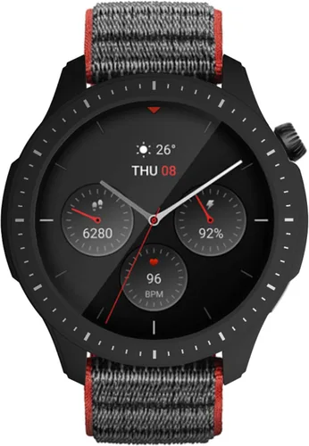 Vista 4 de Funda protectora para Amazfit GTR 4, a prueba de golpes, duradera, de policarbonato duro, accesorios para Amazfit GTR 4 Smartwatch (negro y blanco)