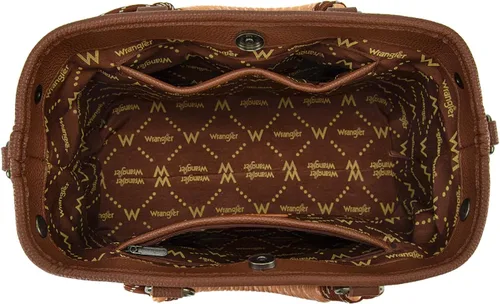 Vista 6 de Wrangler 2pcs Tote Bag Set Braided Rope Top Handle and Classic Tote