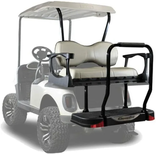 Vista 8 de MadJax Genesis 300 - Kit de asiento trasero de aluminio para modelos EZGO RXV 2008 en adelante, cojines negros de lujo