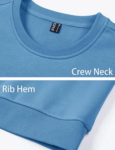Vista 58 de MAGCOMSEN Sudadera de cuello redondo para hombre de manga larga casual cálida de forro polar