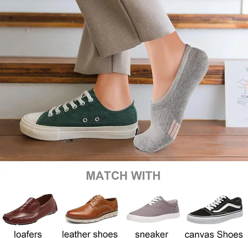 Vista 6 de Gonii Calcetines deportivos invisibles para mujer, calcetines tobilleros acolchados para correr, corte bajo, 5-8 pares