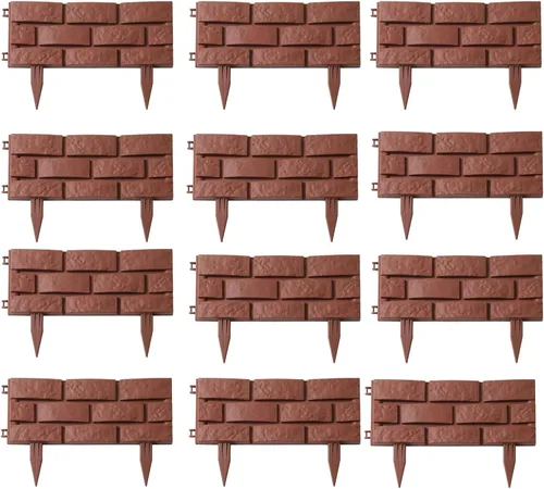 Vista 5 de PP Garden Fence Insert Plastic Fence Garden Picket Fence Bordes Césped Parterres Plantas Fronteras Decorativas Jardín Patio Productos al aire libre