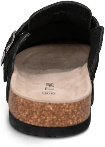 Vista 4 de TF STAR Unisex Soft Footbed Clog Cow Suede Leather Clogs, Cork Clogs Shoes for Women Men
