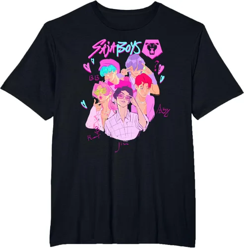 Vista 29 de Kpop Demon Hunters Camiseta Saja Boys Heartthrob con licencia