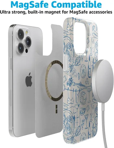 Vista 3 de Casely Funda para iPhone 15 Pro Amalfi Aperitivo Dolce Vita Compatible con MagSafe Diseño clásico ultrafino