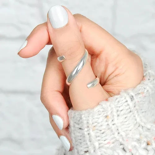 Vista 2 de Boho-Magic Anillo de plata de ley 925 para mujer, ajustable, Metal