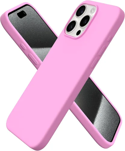 Vista 28 de ORNARTO Funda compatible con iPhone 15 Pro Max de 6.7 pulgadas, de silicona líquida delgada, de 3 capas, de gel suave, protectora, a prueba