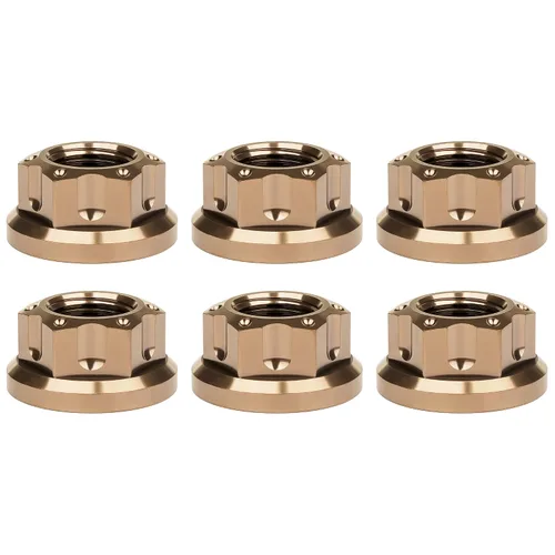 Vista 25 de Tuerca de perno de brida de titanio M6 M8 M10 M12 M14 M16 para bicicleta, motocicleta, eje trasero de automóvil, accesorios de modificación