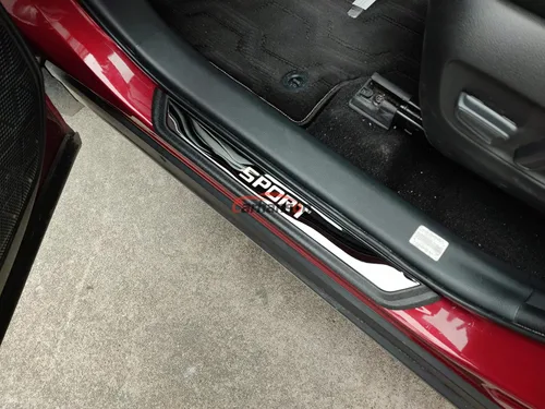 Vista 6 de Protector de entrada de puerta de automóvil, para Toyota C-HR CHR 2018-2022, 4 unidades, acero inoxidable con cubierta protectora de umbral de Negro