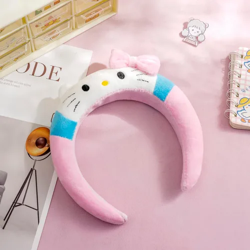 Vista 3 de PUCAPOCO Diadema de orejas de felpa, diadema de spa, kawaii, anime, para niñas, maquillaje facial, banda para la cabeza, disfraz de Halloween