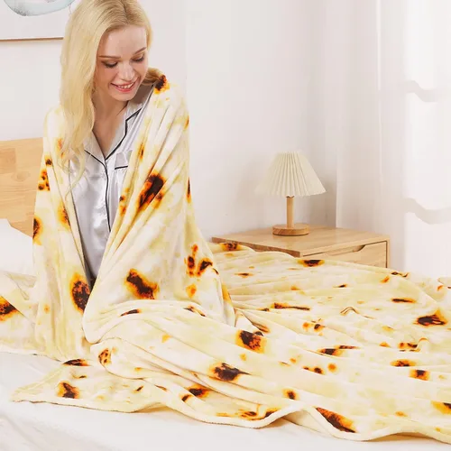 Vista 32 de Manta Snuggle Sac extra mullida, manta de forro polar para viajes, manta para sofá, cama, sofá, manta cálida y suave con patrón a rayas, 50 x 60