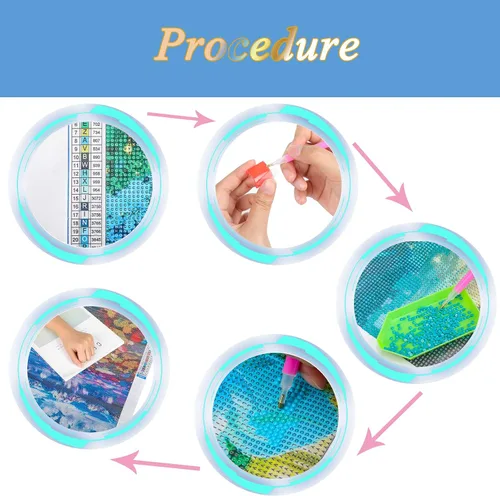 Vista 5 de MANUKS Pintura de diamante 5D para adultos, kits de arte de diamantes de taladro completo, cuentas brillantes, pintura artística con diamantes
