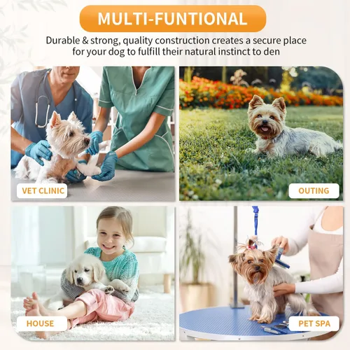 Vista 3 de PayLessHere Jaula para Perros de 46 cm para Perros Pequeños, Jaula de Metal de Puerta Única Plegable para Viajes, Interior y Exterior, con Divisores