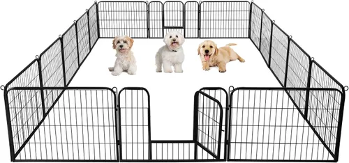 Vista 9 de Topeakmart Corralito para perros extra ancho de 6 paneles de 24 pulgadas