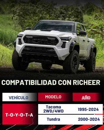 Vista 2 de Richeer Bloque de elevación trasero de 2 pulgadas compatible con Tacoma 2WD 4WD 1995-2024, Tundra 2000-2024, kits de elevación de nivelación trasera