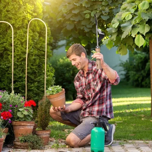 Vista 3 de WITYUKE Herramientas manuales para desmalezar Herramienta de extracción de malezas de jardín con mango ergonómico pequeño, a prueba de flexión