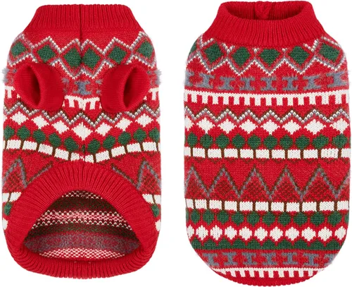 Vista 9 de Suéter suave y cálido para perro, suéter de punto para gato, suéter clásico grueso para mascotas, lindo suéter de invierno para cachorros, ropa
