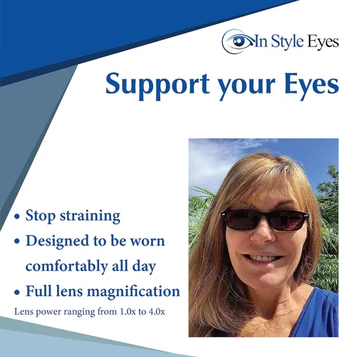 Vista 2 de Smarty Pants Full Reader Sunglasses, Non-Bifocal Reading Glasses - Full-Rimmed Rectangle Frame - Non-Polarized