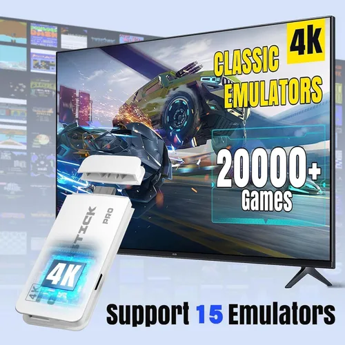 Vista 3 de Upgrade Retro Gaming Console, Retro Game Console Stick 20.000+ Classic Video Games, Plug & Play Game Stick HDMI 4K for TV with 2 Wireless