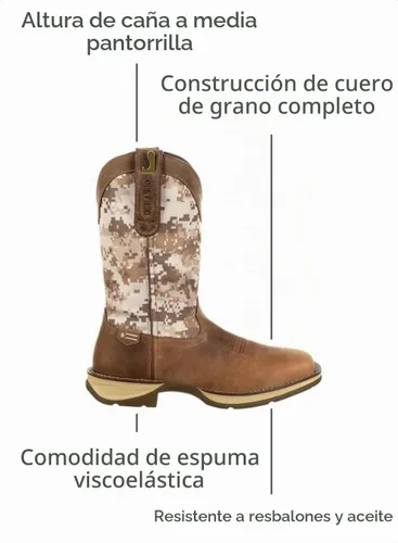 Vista 2 de Durango Botas vaqueras de camuflaje desierto
